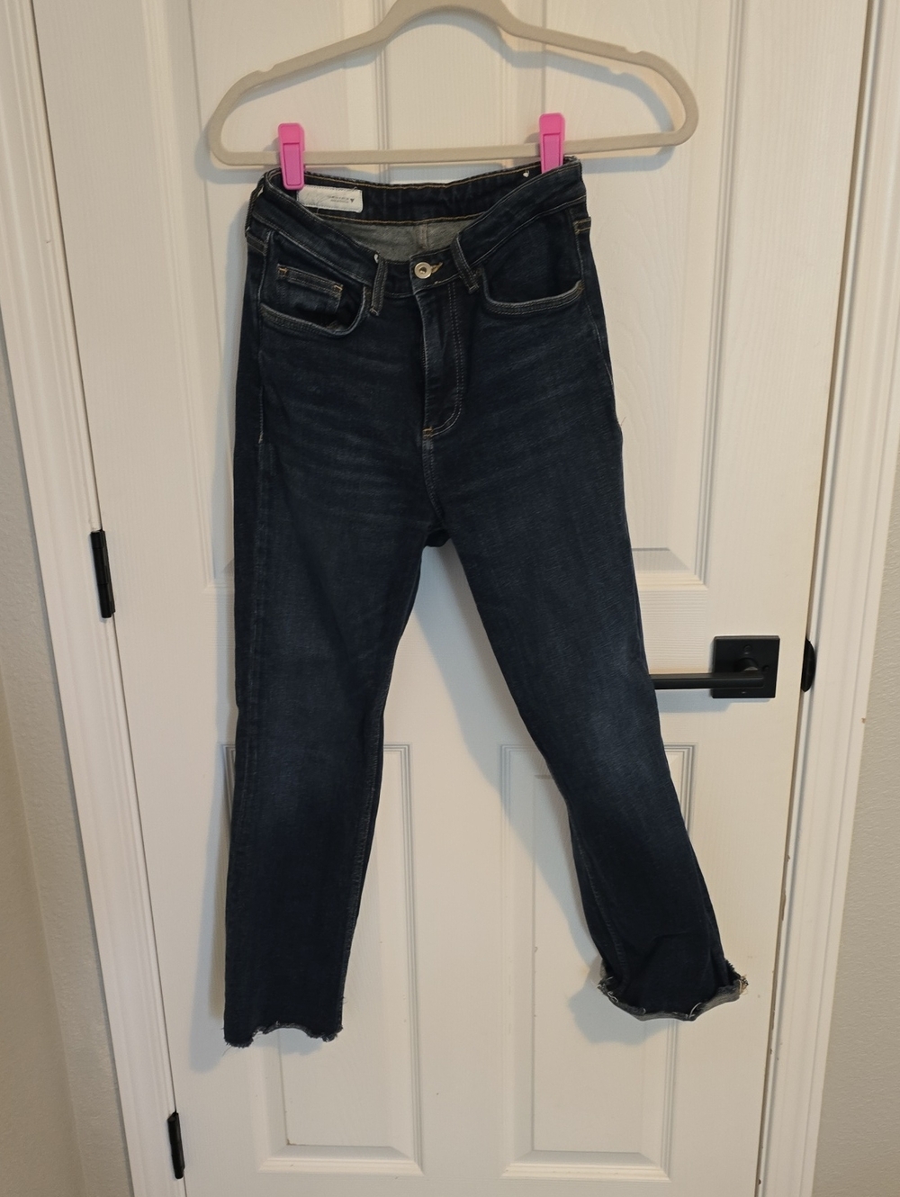 Zara Dark Blue Ankle Crop Jeans